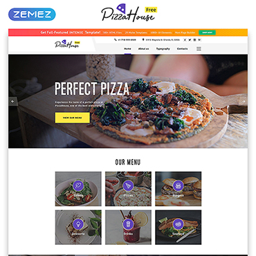 Food Restaurant Responsive Website Templates 51689