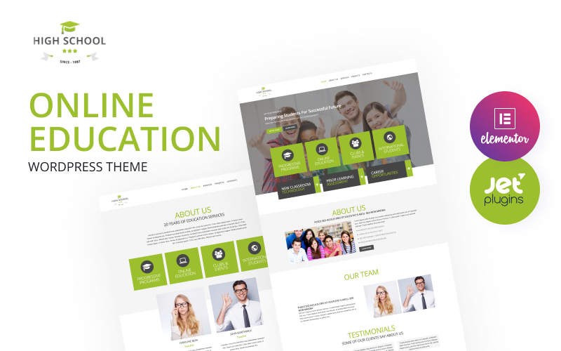 High School - Online Education Elementor WordPress Theme