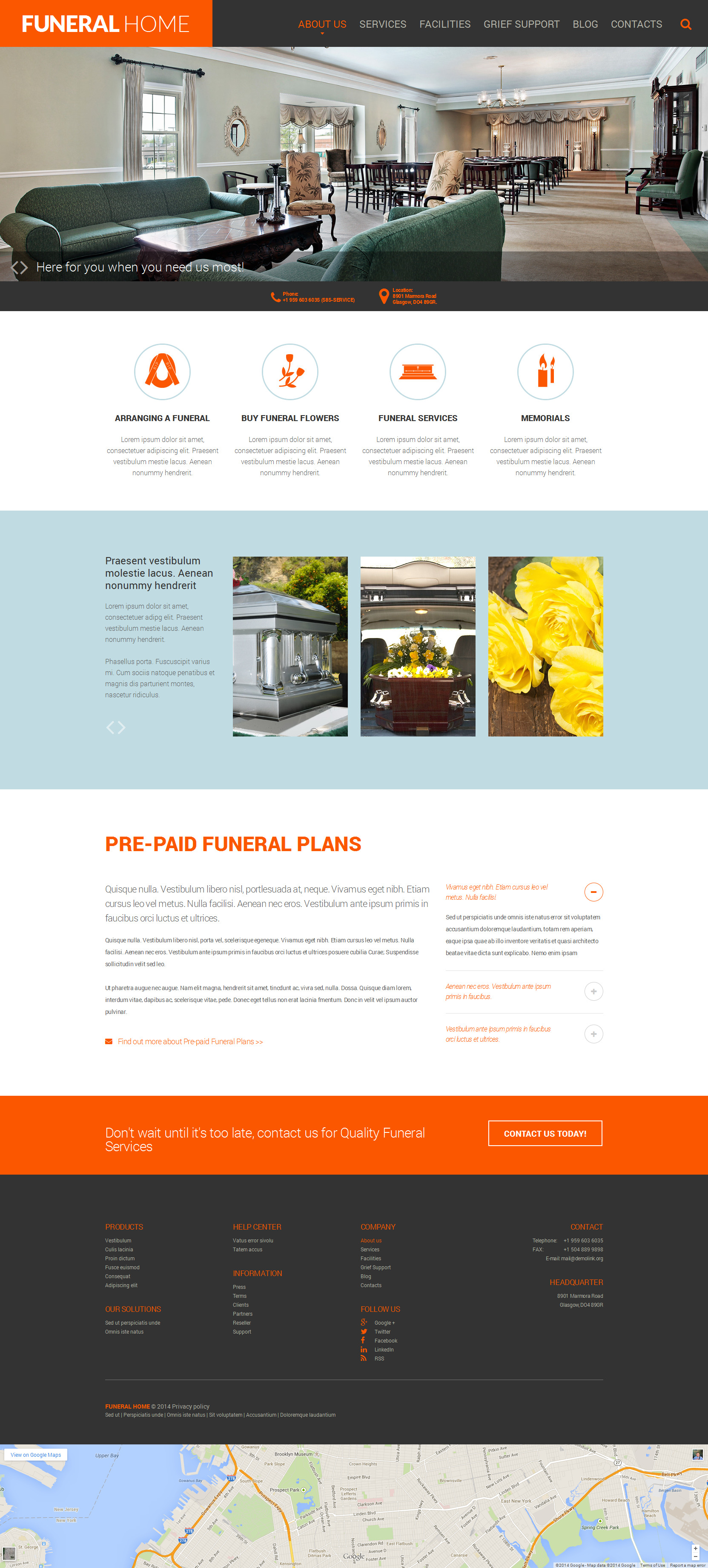 Funeral Services Responsive Website Template