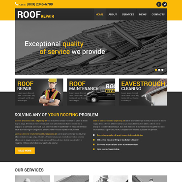Repair Roofing Joomla Templates 51790