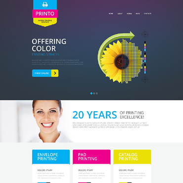 Printing Services Responsive Website Templates 51805