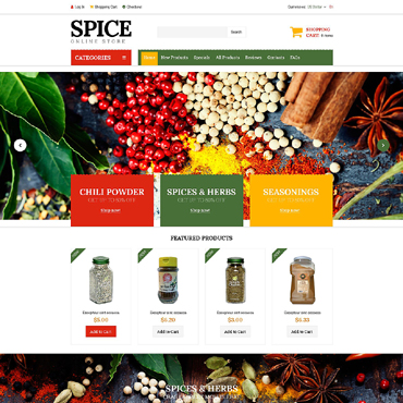 Spice Store ZenCart Templates 51820