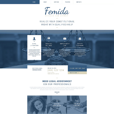 Law Agency Responsive Website Templates 51827