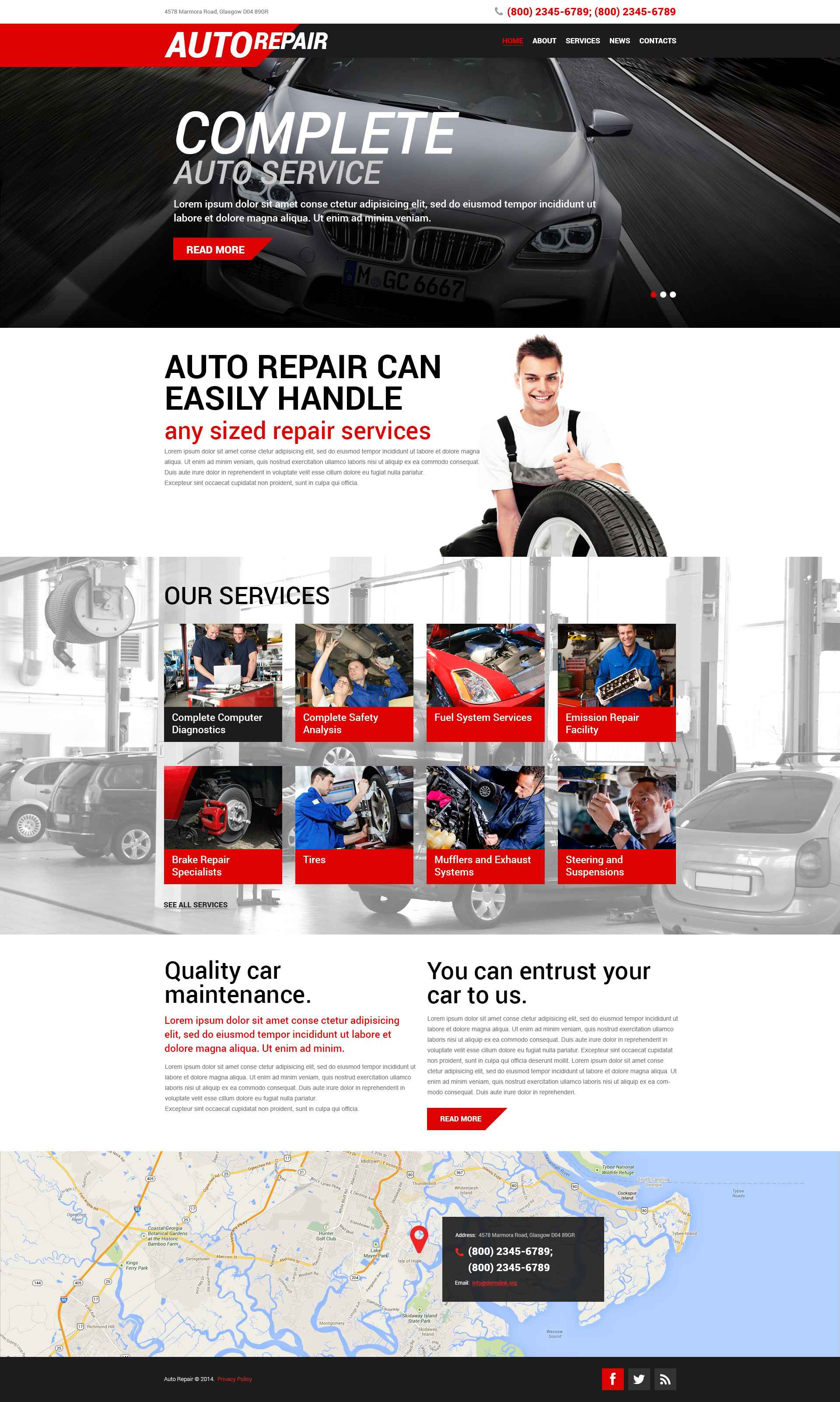 Auto Repair Service WordPress Theme