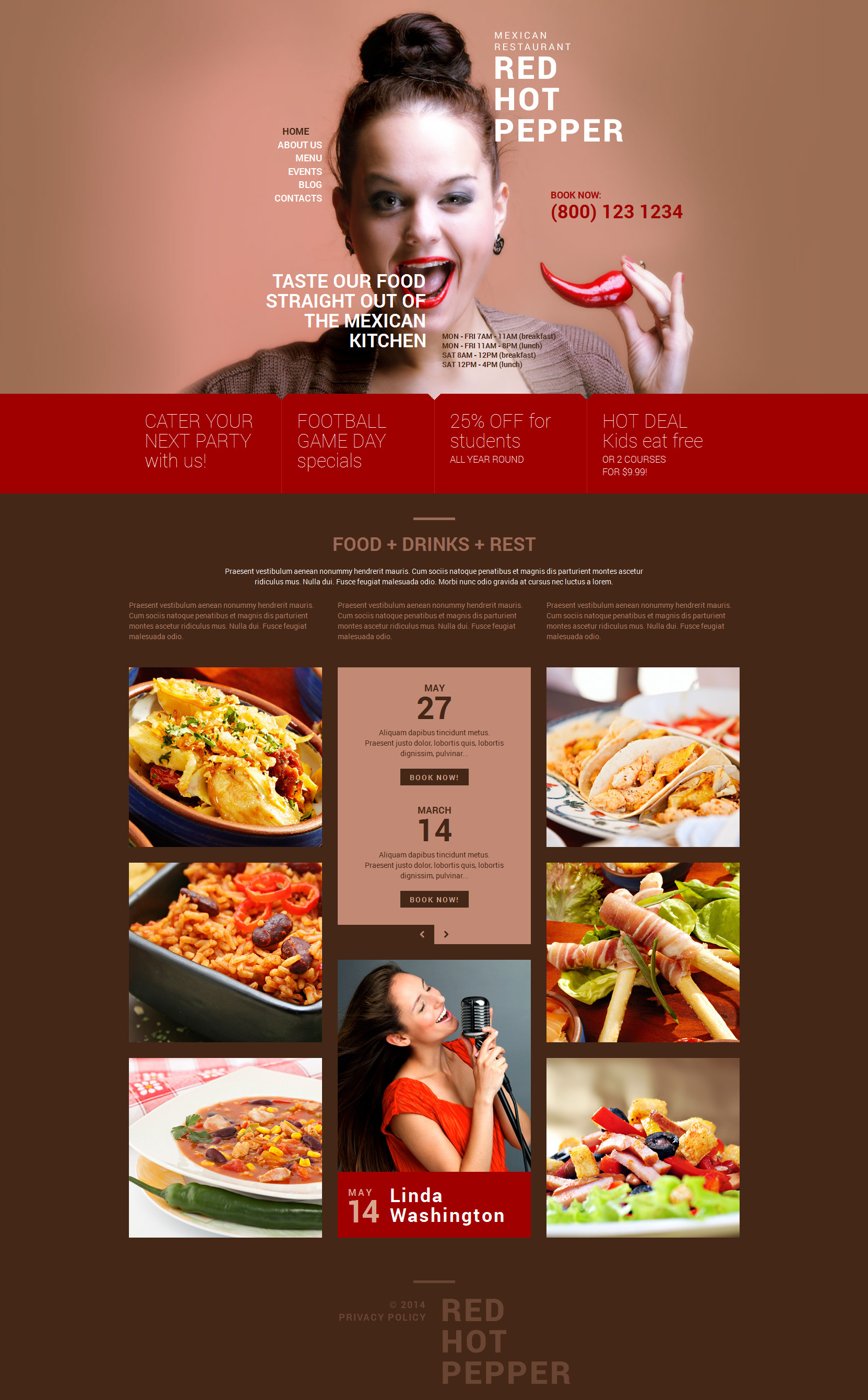 Spicy Mexican Food WordPress Theme