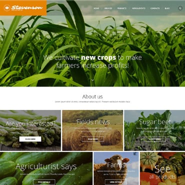 Agriculture Company Responsive Website Templates 52043