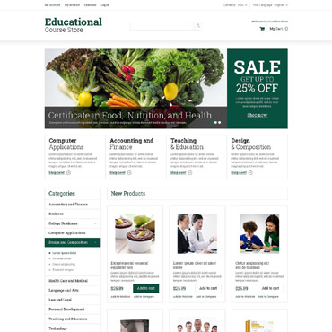 Course Education Magento Themes 52055
