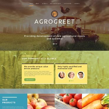 Agriculture Company Responsive Website Templates 52074