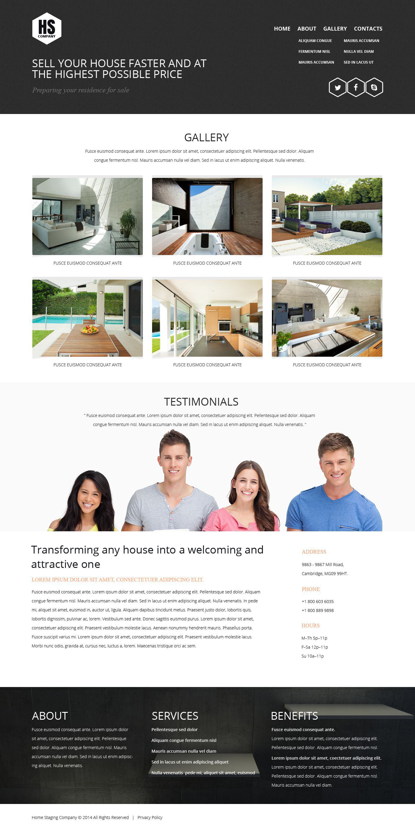 Home Staging Responsive Website Template