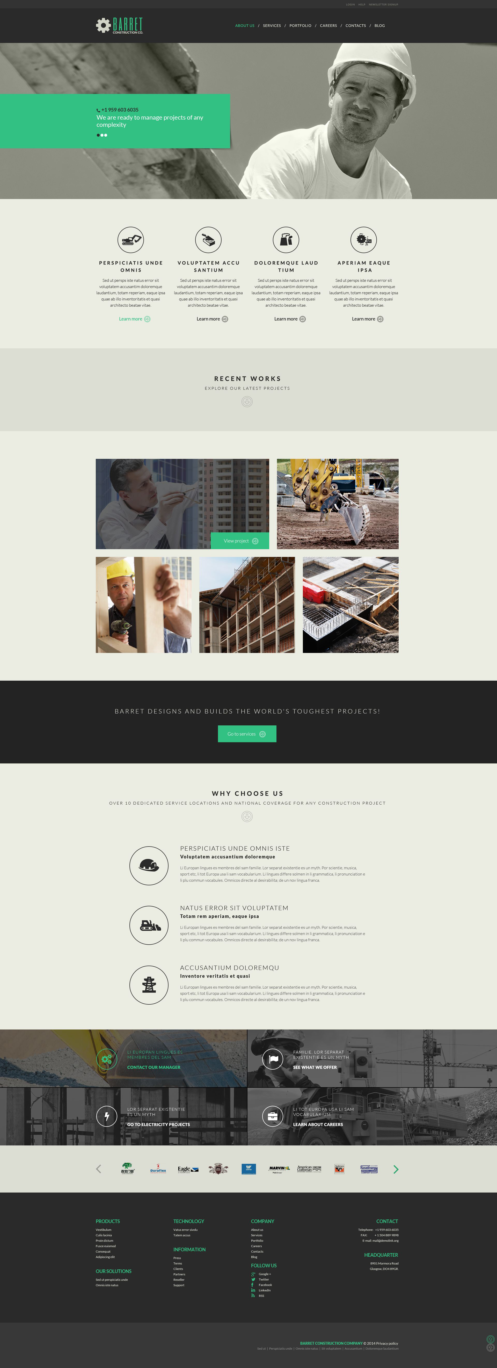 Construction Company WordPress Theme