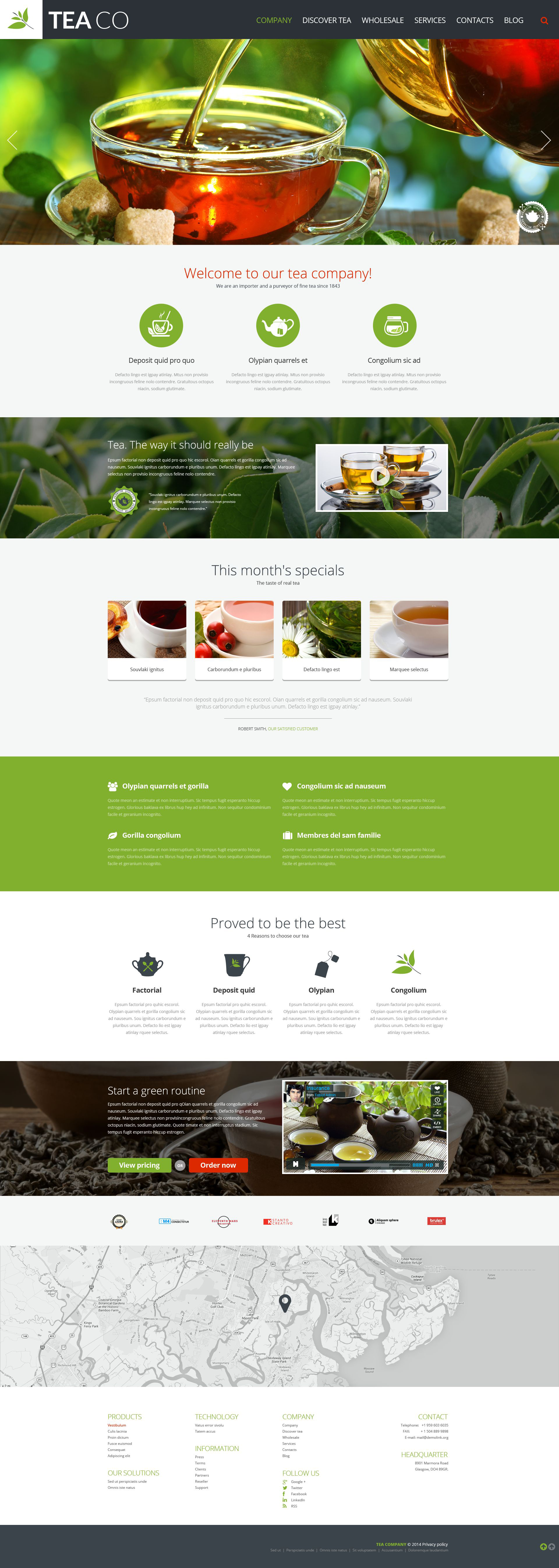 Tea Shop Responsive Website Template