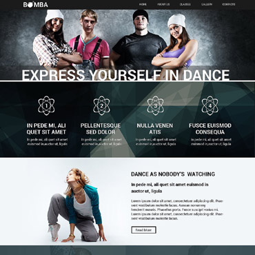 Dancing Hot Responsive Website Templates 52114