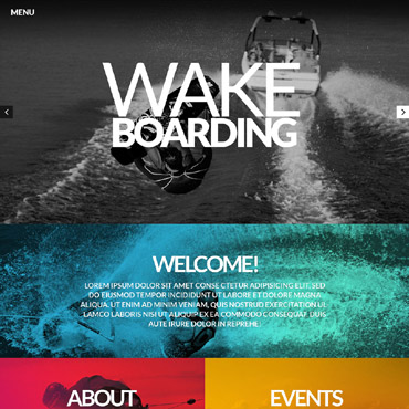 Runner Wakeboarding Responsive Website Templates 52120