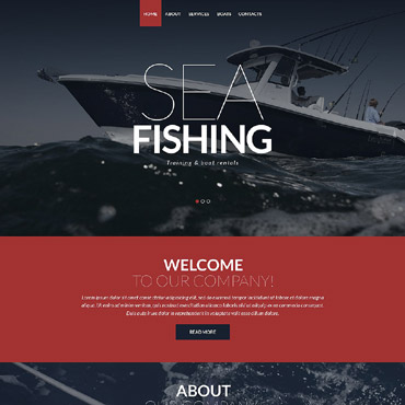 Fishing Club Responsive Website Templates 52143