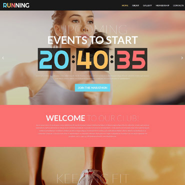 Club Jogging Responsive Website Templates 52225