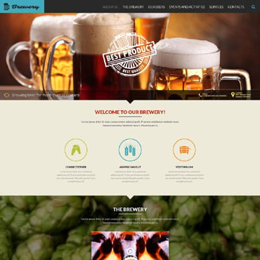 Brewer Homebrew Responsive Website Templates 52235