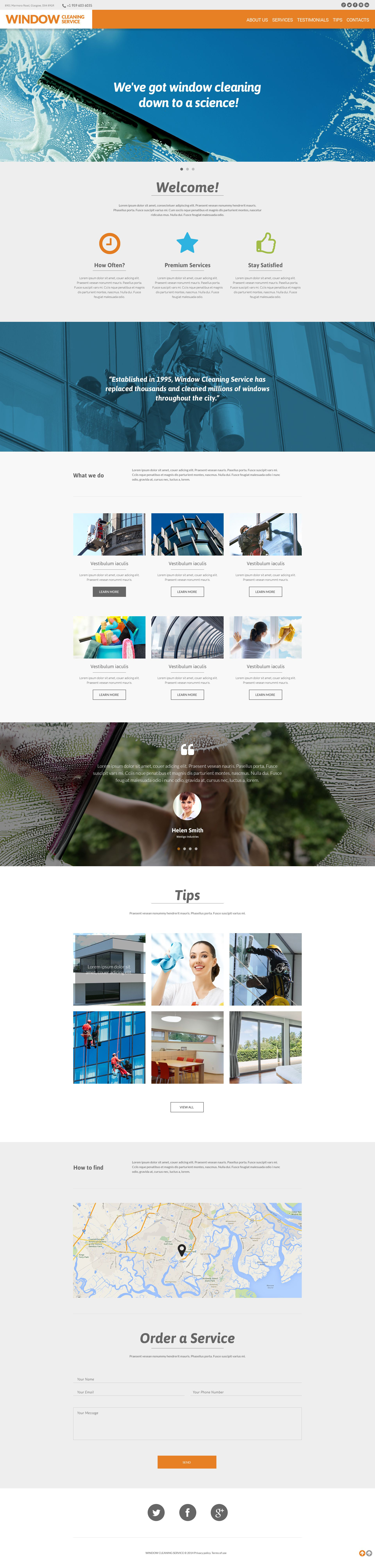 Window Cleaning Responsive Website Template