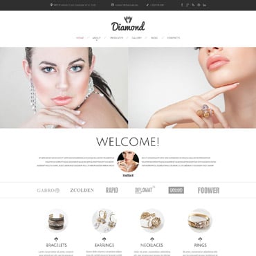 Jewelry Brand Responsive Website Templates 52289