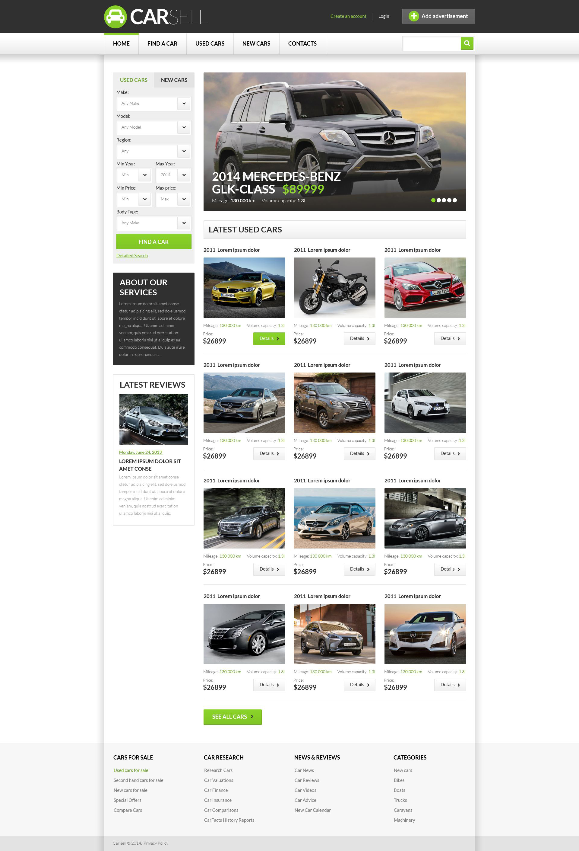 Car Dealer Responsive Website Template