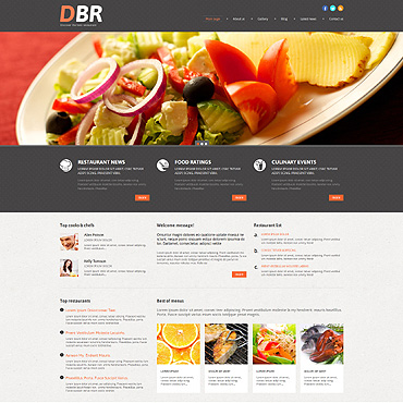 European Restaurant WordPress Themes 52334