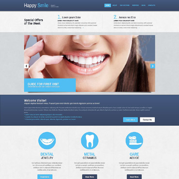 Smile Dentist Responsive Website Templates 52394