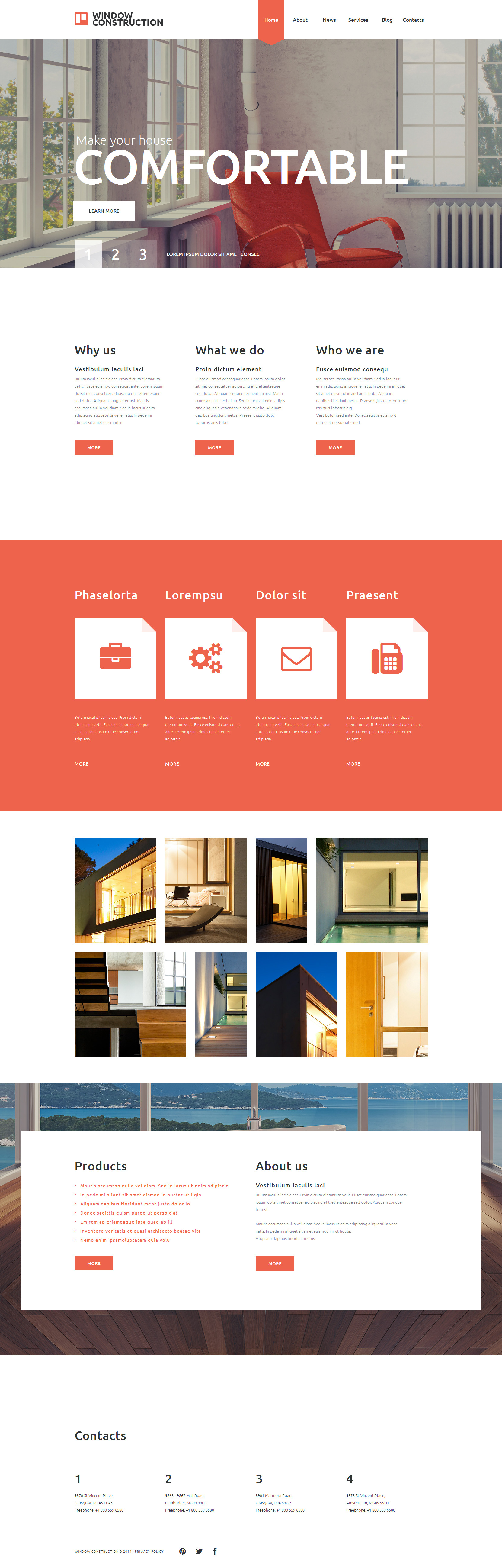 Window Construction Website Template