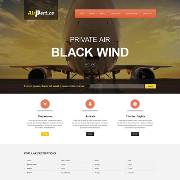 Airlines Airport Drupal Templates 52406