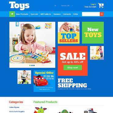 Toys Store ZenCart Templates 52432
