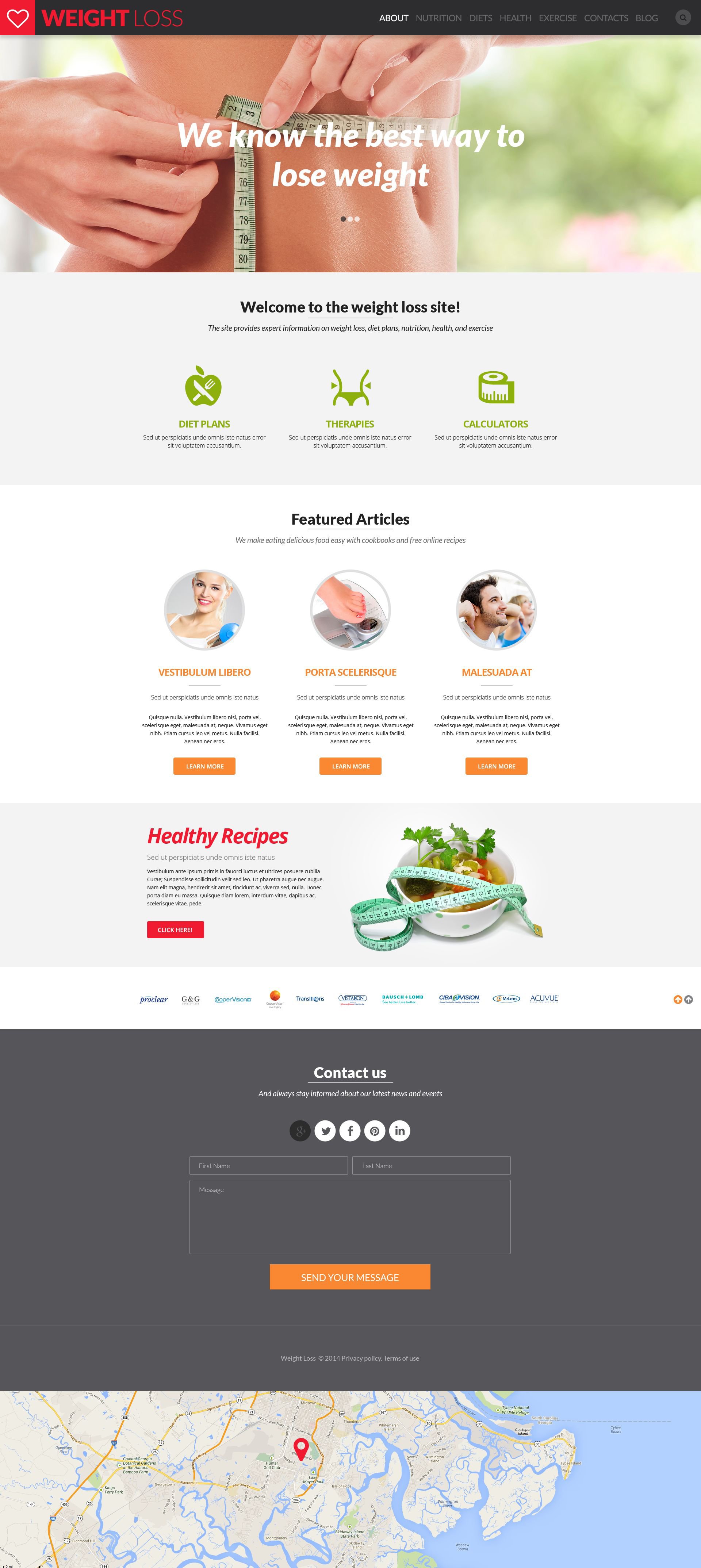 Weight Loss Website Template