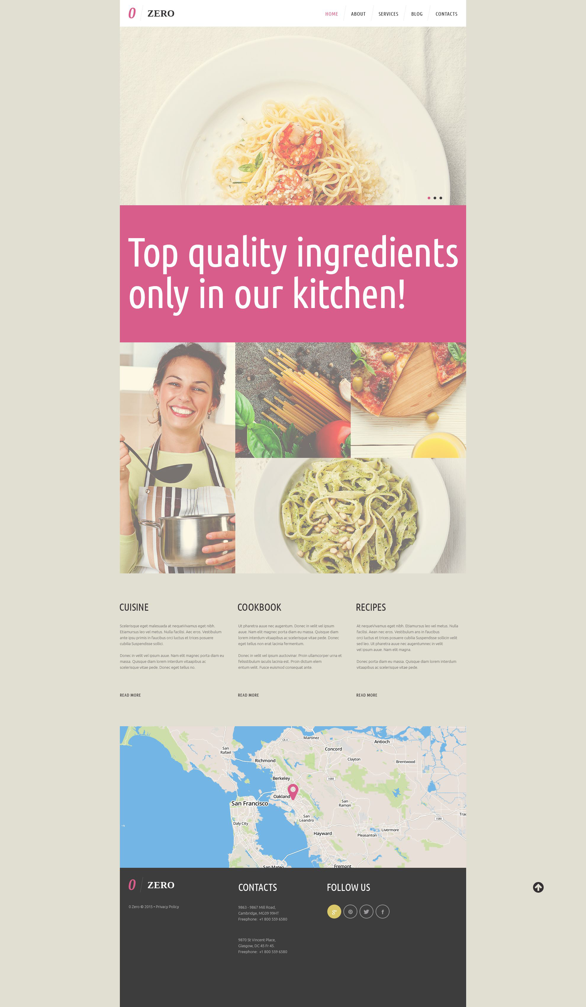 Cozy Cafe  Restaurant WordPress Theme