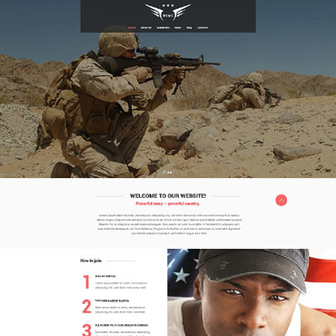 Military Rank Responsive Website Templates 52500
