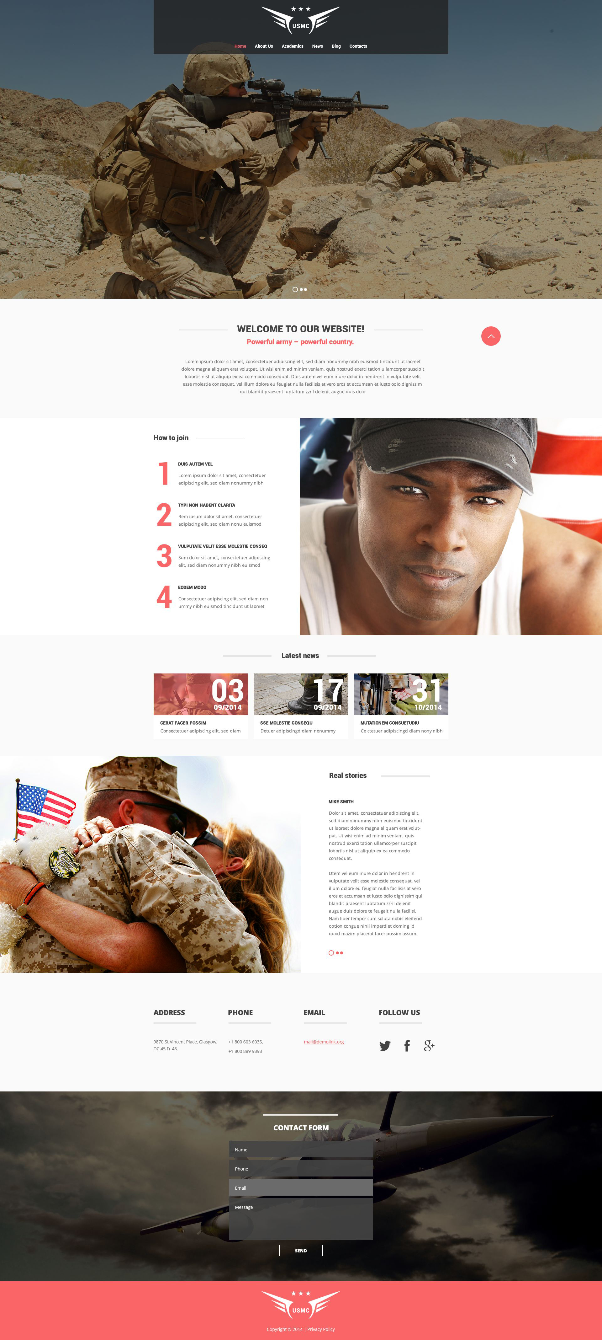 Marine Corps Website Template