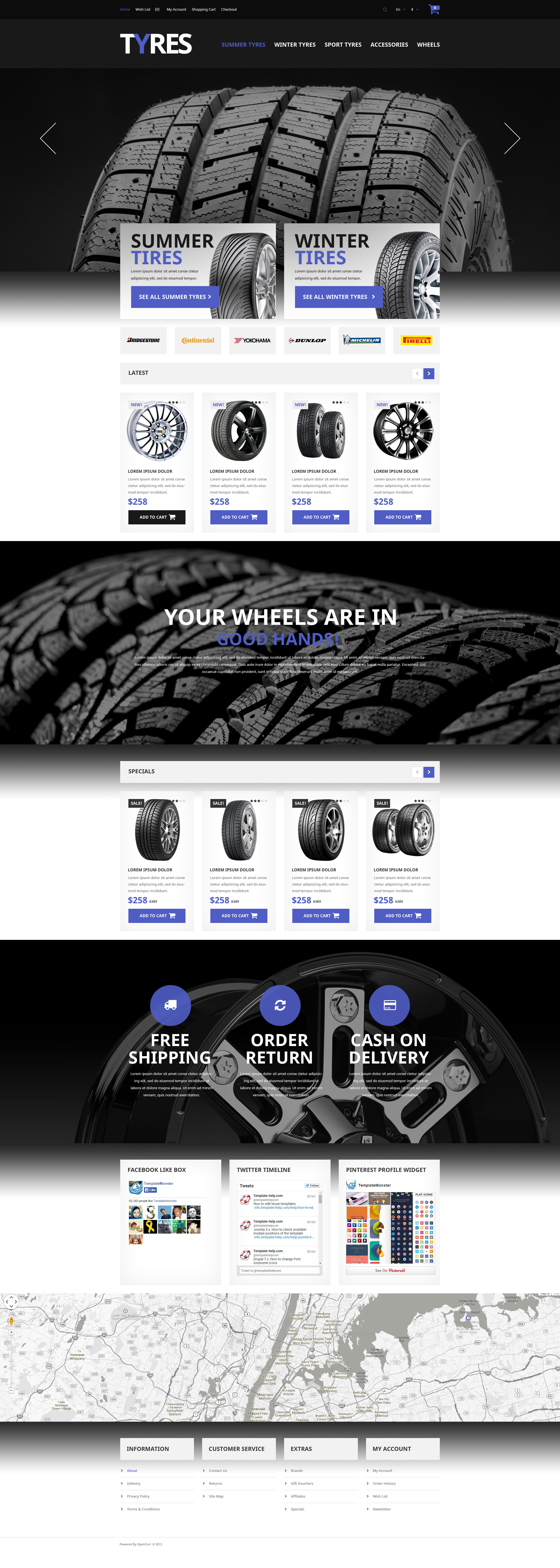 Automobile Tires OpenCart Template