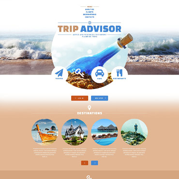 Advisor Travel Responsive Website Templates 52535