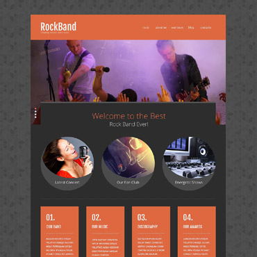 Music Band Responsive Website Templates 52541