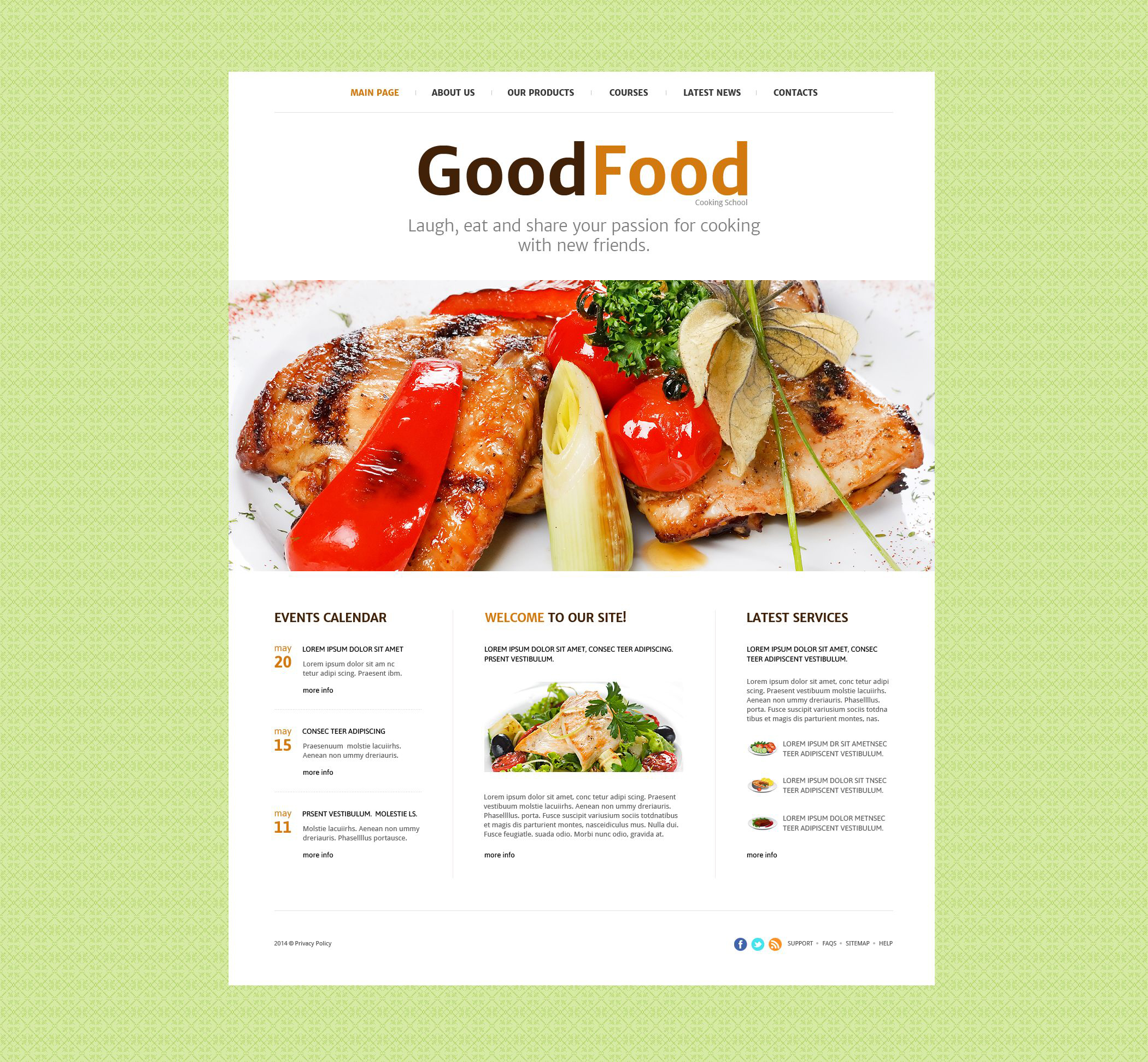 Cooking School Website Template