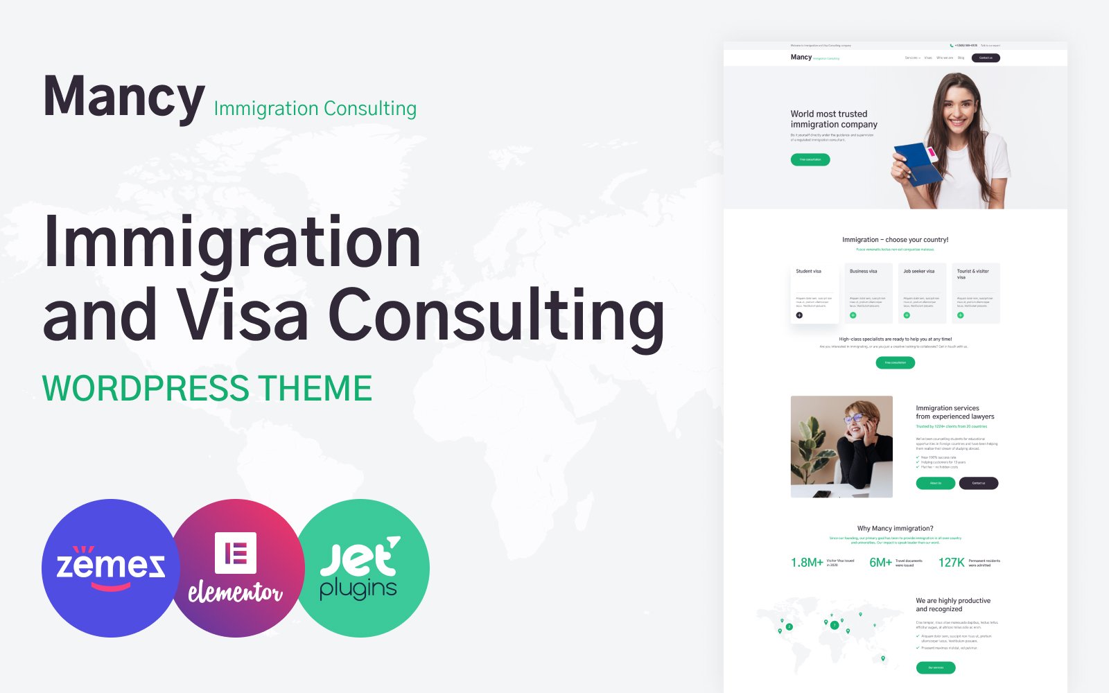 Mancy - Immigration and Visa Consulting WordPress Theme