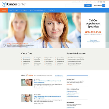 Center Hospital Responsive Website Templates 52569
