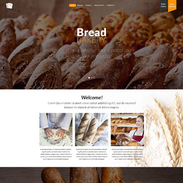 Bakery Products Responsive Website Templates 52572