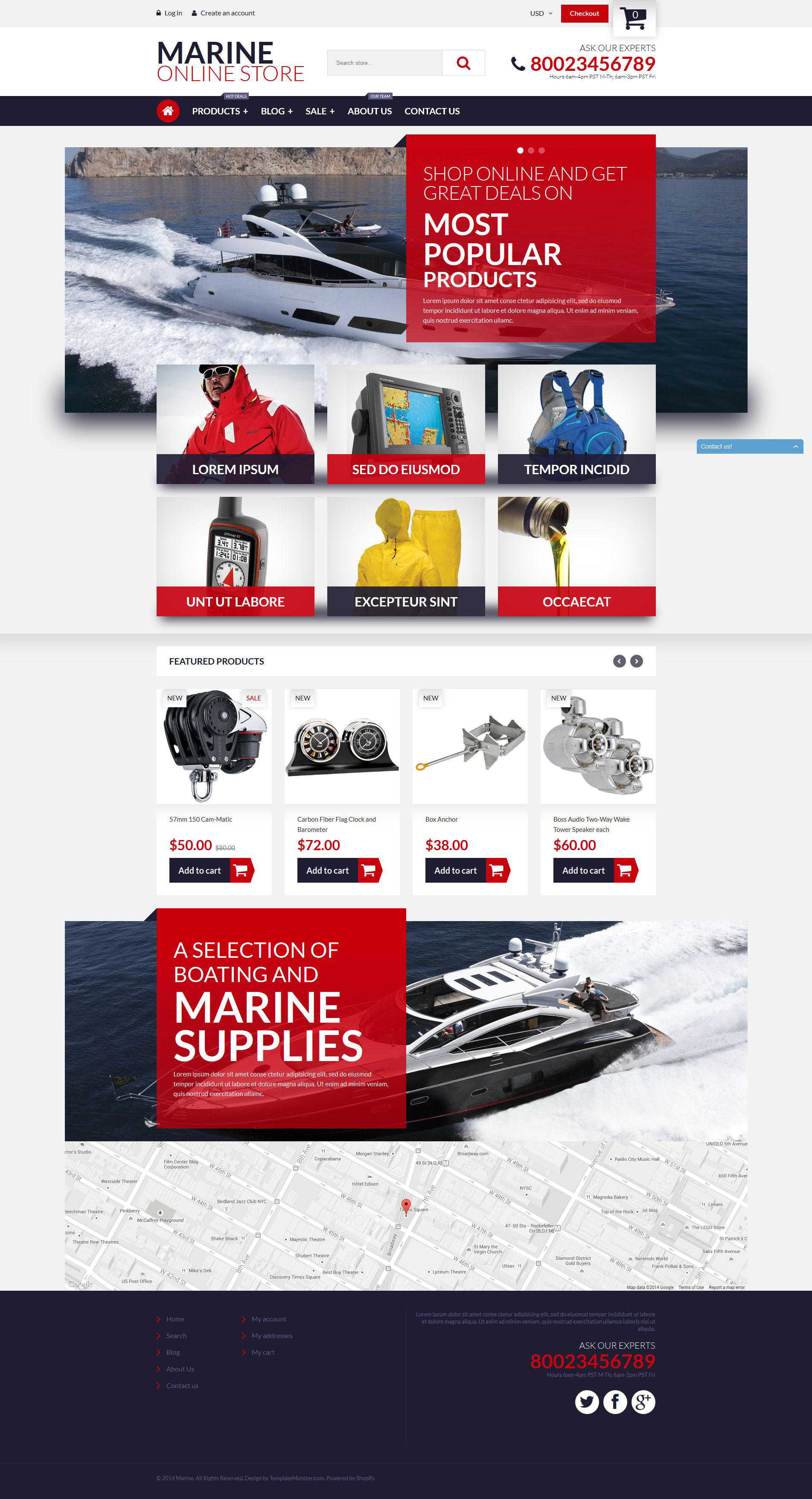 Marine Online Store Shopify Theme