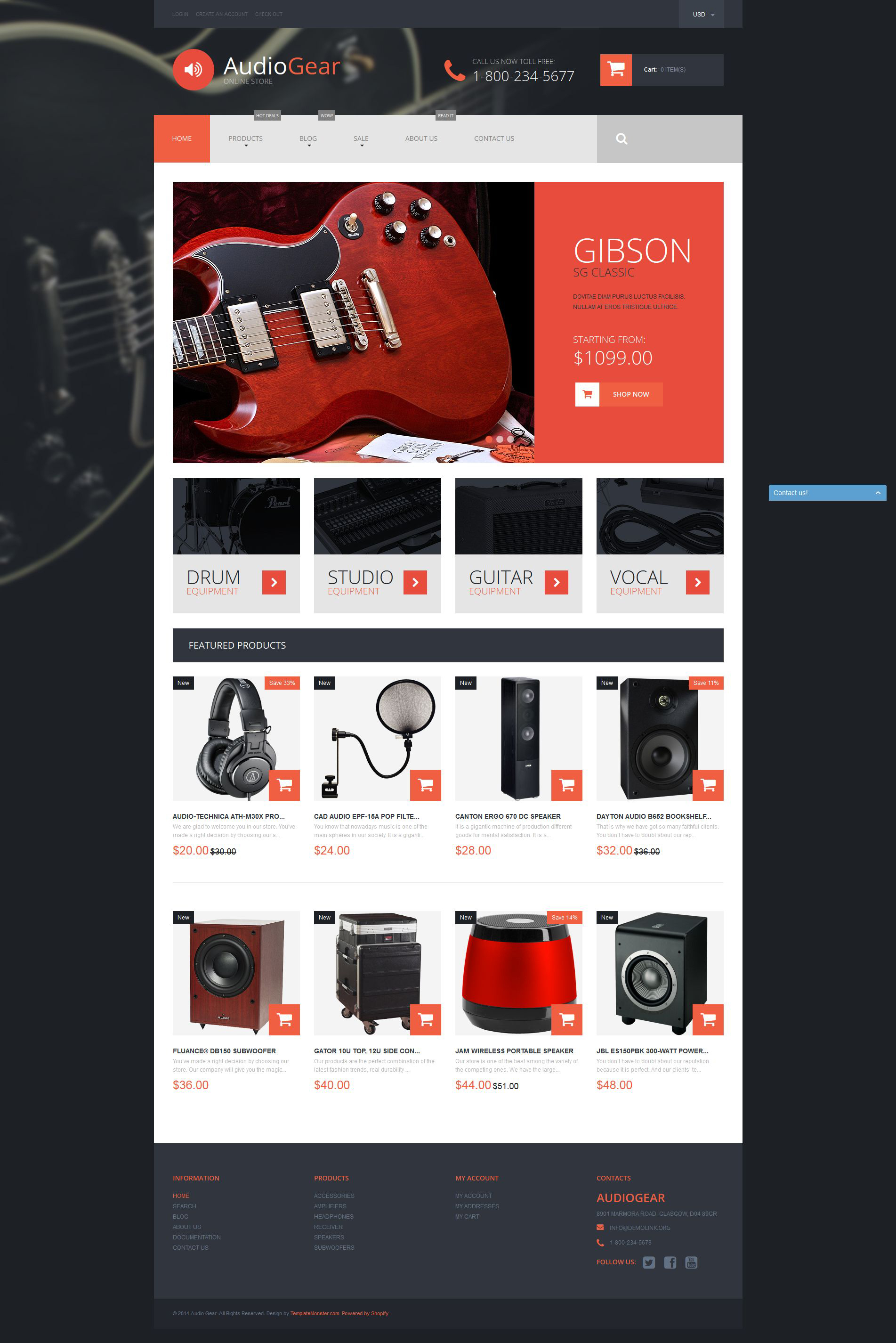 Musical Instruments Shopify Theme
