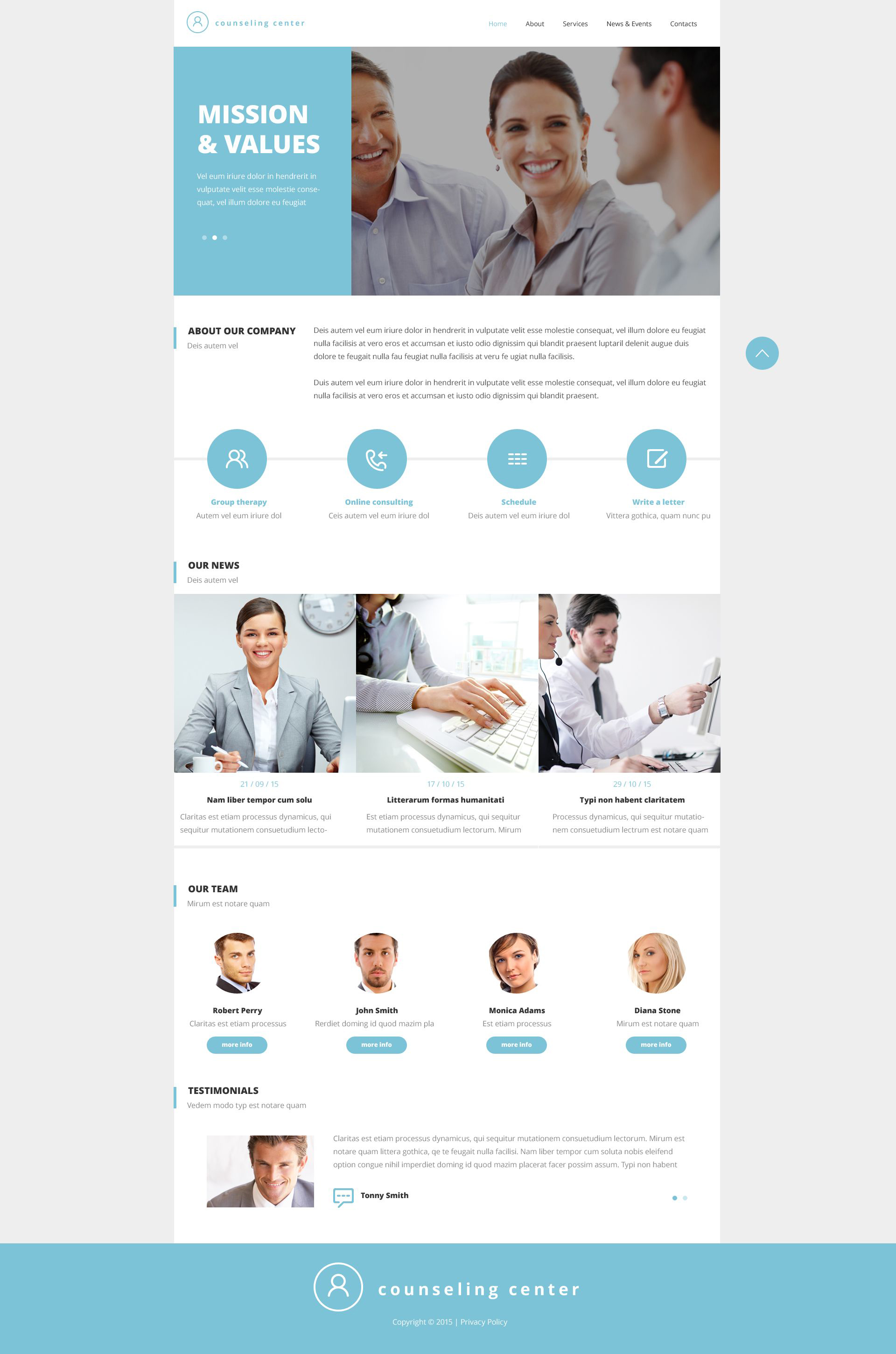 Counseling Responsive Website Template