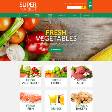 Food Online VirtueMart Templates 52667