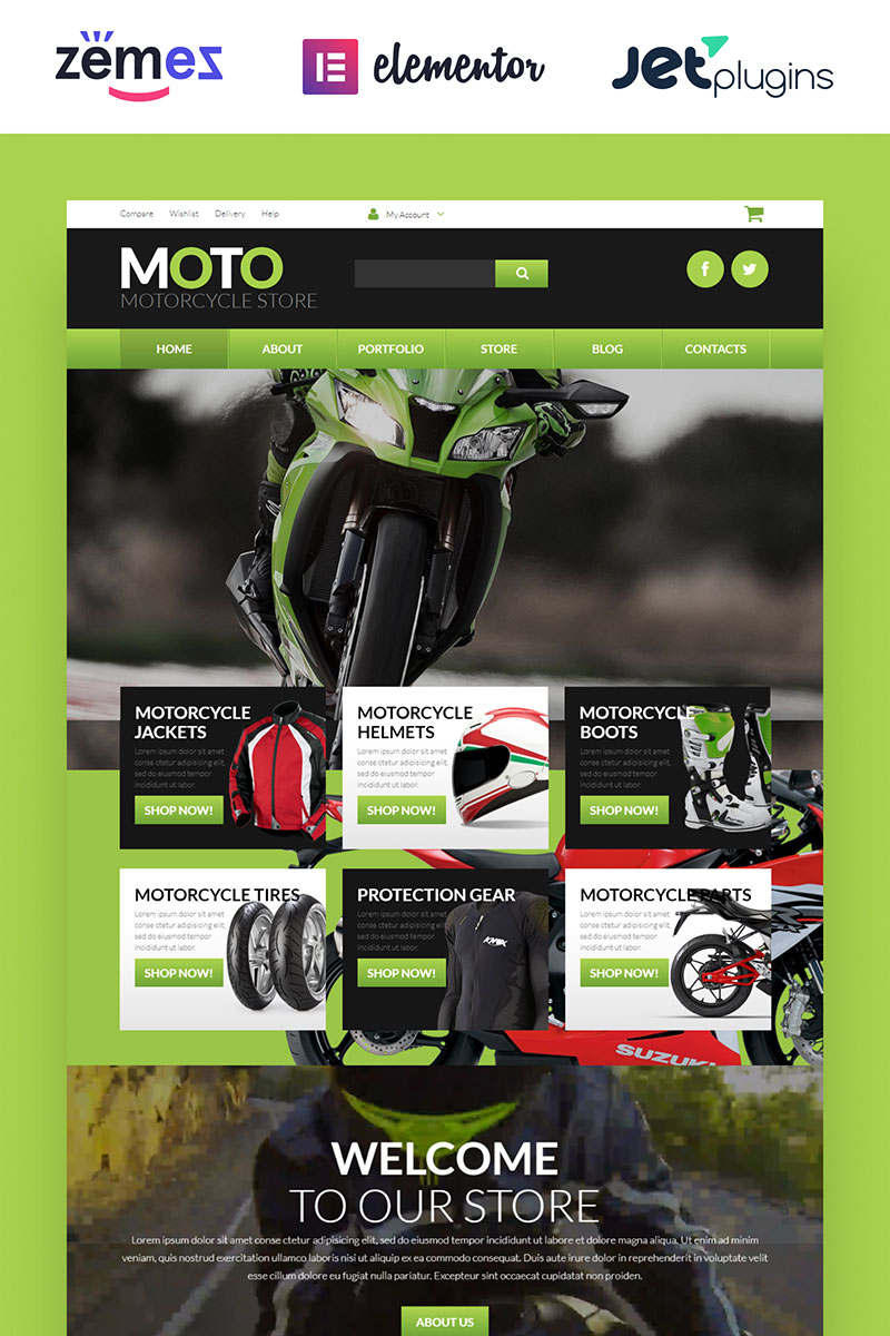 Motorcycle Store - Sports and Effectual Motosports Templates