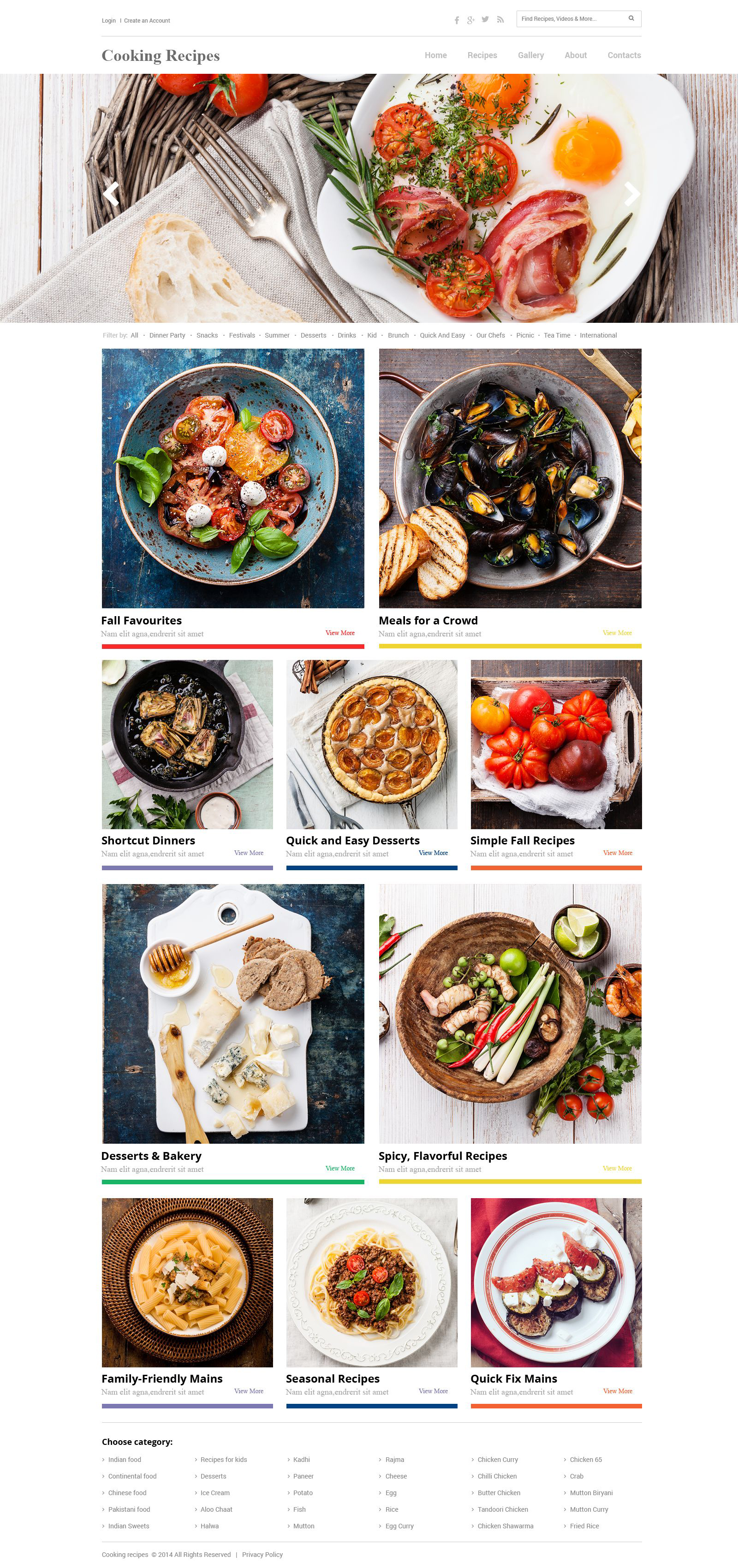 Cooking Club Website Template