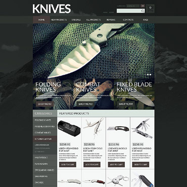 Shop Knife ZenCart Templates 52697