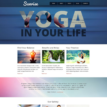 Yoga Club Responsive Website Templates 52712