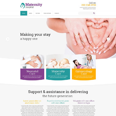 Hospital Pregnancy Responsive Website Templates 52736
