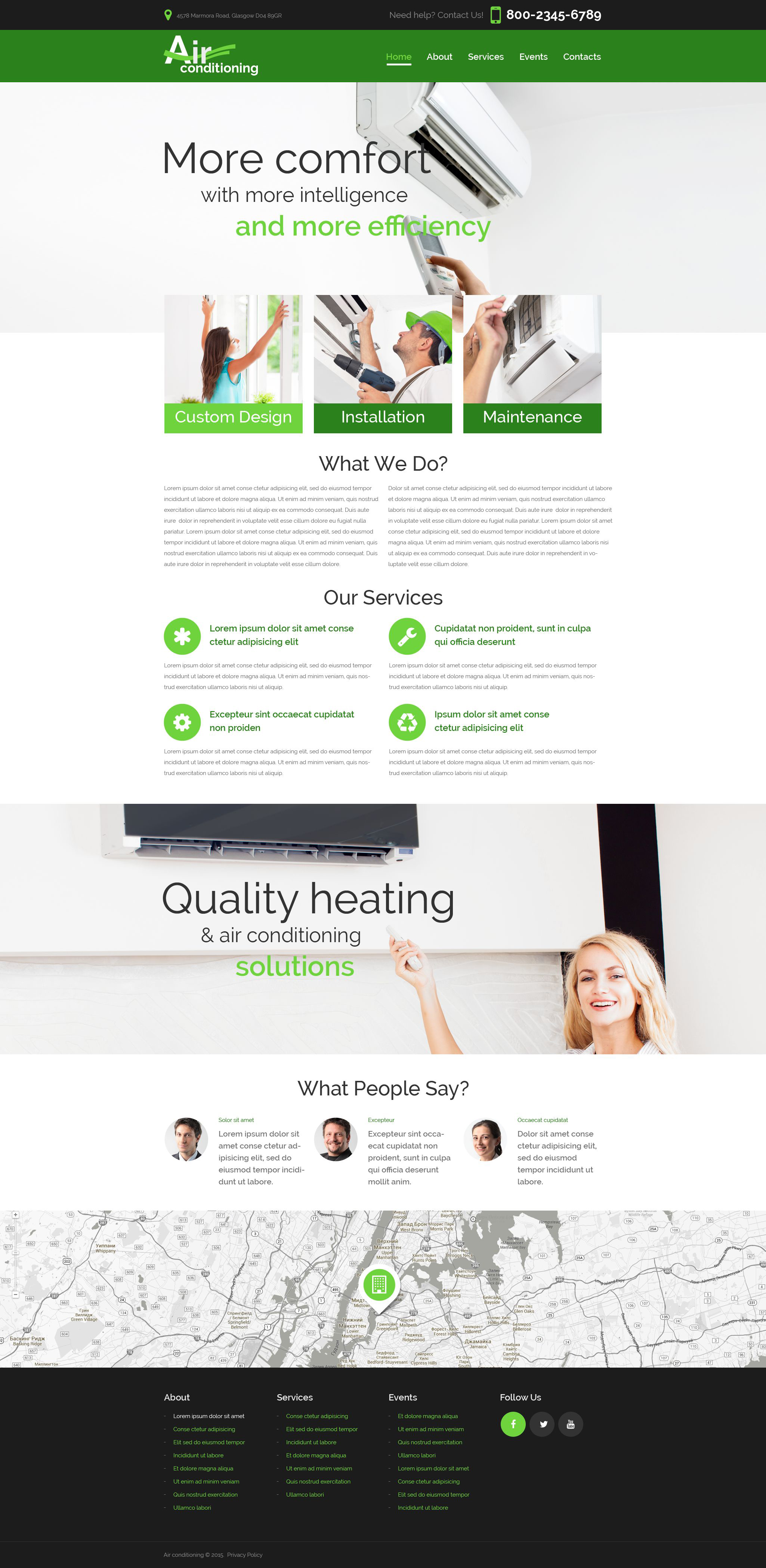 Heating  Air Conditioning Co Website Template