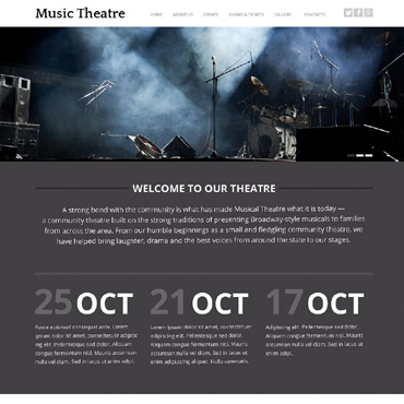 Theatre Theatre Responsive Website Templates 52749